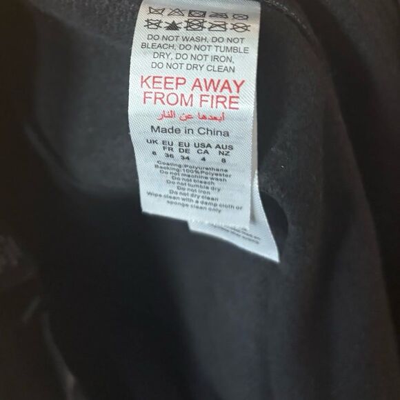 Nasty Gal Black Fringe Faux Leather Shorts Size 4 - Picture 8 of 8